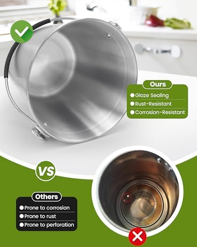 1.3 Gallon Stainless Steel Countertop Compost Bin