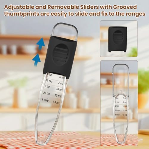 Adjustable Measuring Spoons Set of 2#2258, Fits in Spice Jars