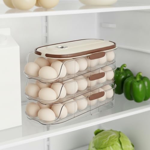 Kitchen Egg Container Egg Holder Organizer Dispenser With Transparent