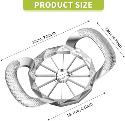 12-Blade Apple Slicer And Corer - Ultra-Sharp Stainless Steel Fruit