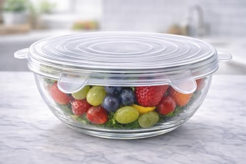 Reusable Silicone Food Covers, 12-Pack, Round & Rectangular