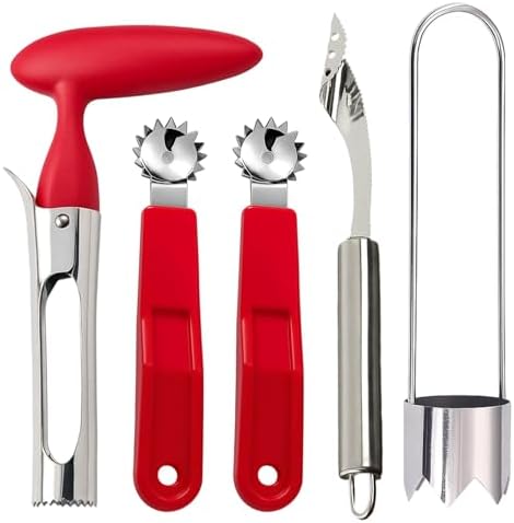 5-Piece Fruit and Vegetable Corer Set, Stainless Steel