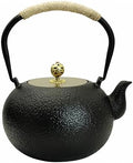 40.6oz Cast Iron Teapot, Black, with Infuser