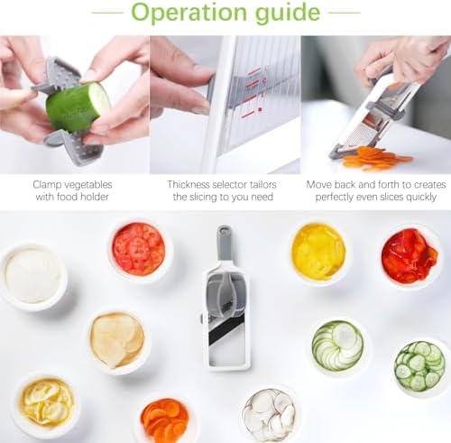 Multi Handheld Mandoline Slicer - Adjustable Stainless Steel Blade