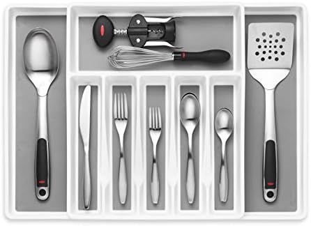 Silverware Tray for Drawer, Expandable Organizer, 8 Compartments