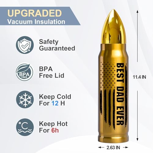 Christmas Stocking Stuffers for Men, 17oz Stainless Steel Bullet