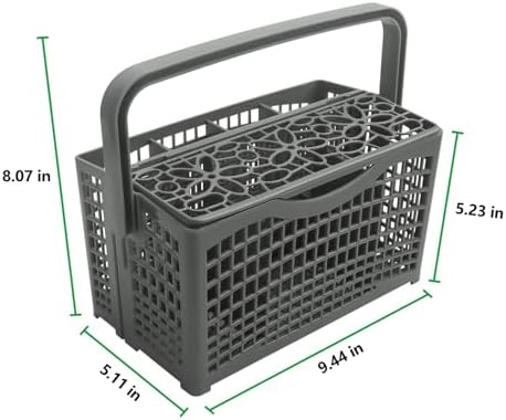 Universal Dishwasher Silverware Cutlery Basket, 2 in 1 Detachable Gray