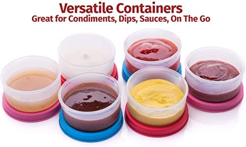 SIGNORA WARE Condiment Containers with Lids- 6 pk. 1.3 oz.Salad