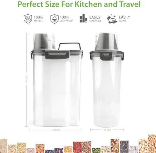 Viretec Airtight Rice Storage Container, 3 to 5Lbs
