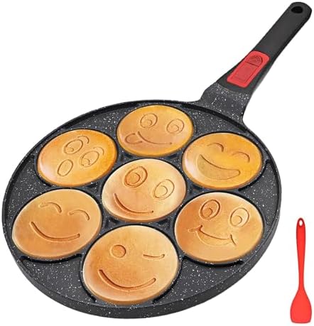RANX INGST Pancake Pan 7 Holes Induction, Non Stick Mini Crepe Pan