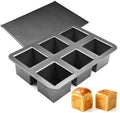 6-Cavity Mini Pullman Loaf Pan with Lid, Mini Loaf Pan