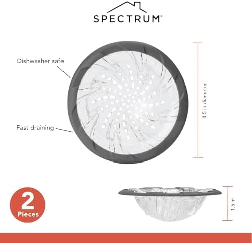 Spectrum Cora Kitchen Sink Drain Strainer Pack of 2 for Food Debris