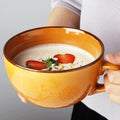 Disoza Large Ceramic Soup Mugs with Handles - 24 Ounce, 700 ML, XXL