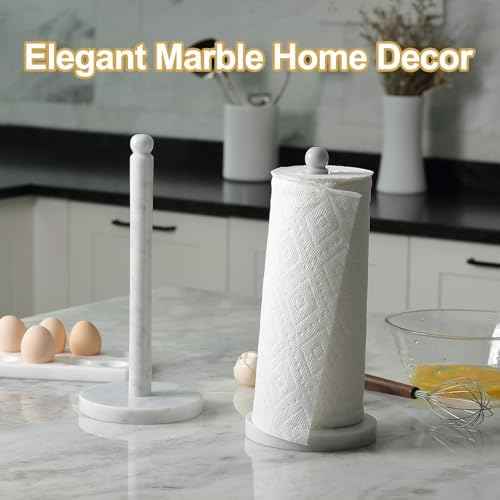Koville Carrara Marble Paper Towel Holder, 6"