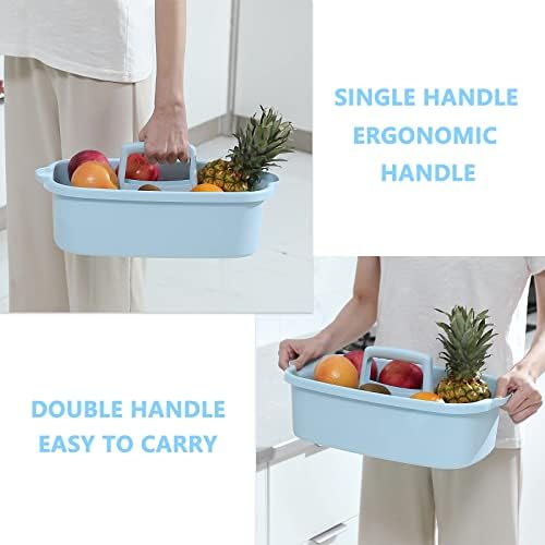 JiatuA Large Cleaning Caddy Basket, Blue