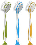 MR.SIGA Round Dish Brush with Suction Cup, Pack of 3