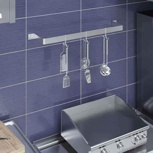 Wall-Mounted Stainless Steel Single-Line Pot Rack (36" Single-Line Pot Rack)