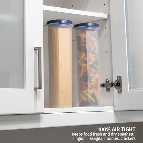 Tall Clear Spaghetti Pasta Container Storage With Lid-2