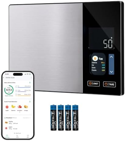 Mcbazel Smart Nutrition Food Scale, Bluetooth, Barcode Scan, Black