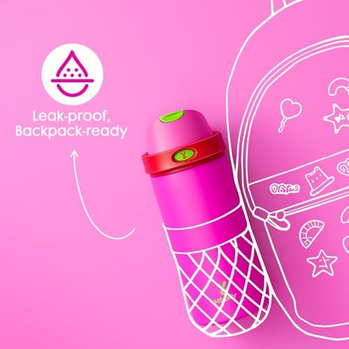 18 oz Insulated Water Bottle for Kids: Meoky Stainless Steel Water