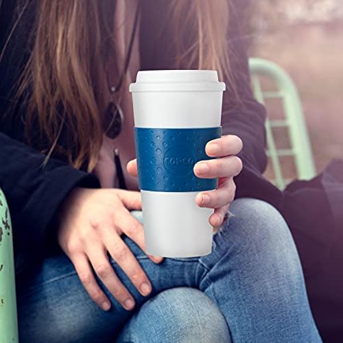 Copco Acadia 16 oz Travel Mug - Insulated Reusable Coffee Tumbler with