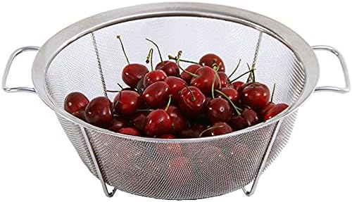 AJIODA Stainless Steel Mesh Colander Strainer Basket, 2.5 Quart Fine