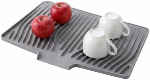 Silicone Dish Drying Mat for Kitchen Counter, Dishwasher Safe