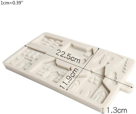 3D Xmas Christmas Tree House Silicone Mold For Fondant Cake Decor