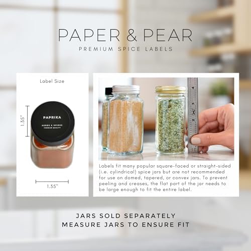 Modern Style Round Black Spice Labels Stickers Preprinted Waterproof