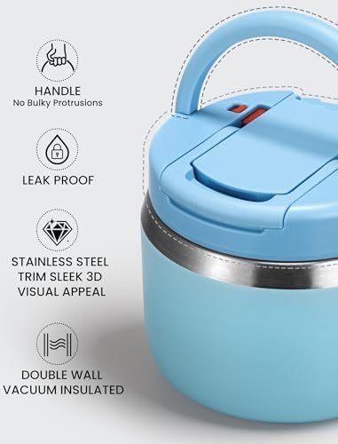 JOOPETALK 14oz Soup Thermo with Buckle Lid for Kids, Wide Mouth