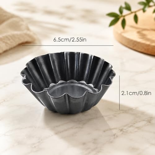 DaKuan 12 Packs Egg Tart Mold, Cupcake Cake Muffin Mold Mini Pie Pans