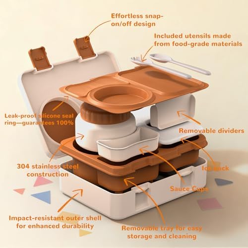 Bento Lunch Box for Kids with 8oz Insulated Thermo Food Jar