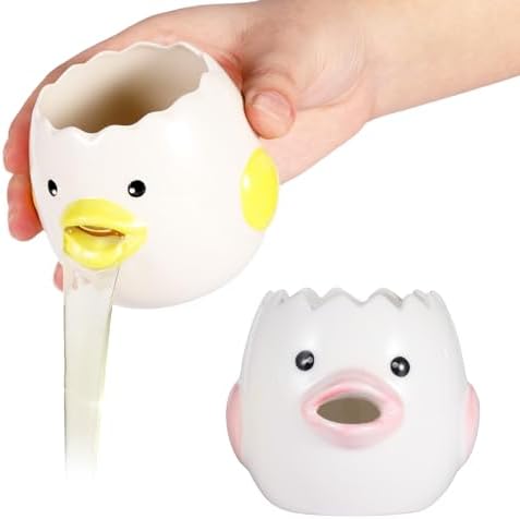 2 Pack Ceramic Egg Separators, Yellow & Pink