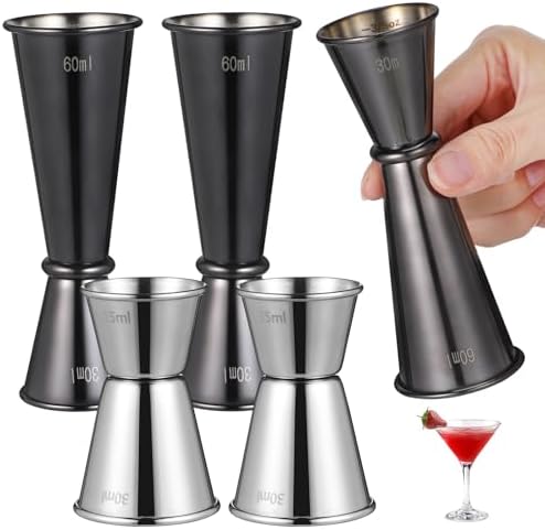 Xmas Stainless Steel Cocktail Jigger Set 15/30ml and 30/60ml