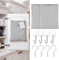 Tingjoo 2 Pack Reusable Dirty Rag Storage Bag Grey Cotton Dish Towel