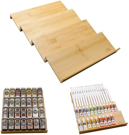 Sweet Living 4 tier spice rack drawer organizer for Kitchen Cabinets