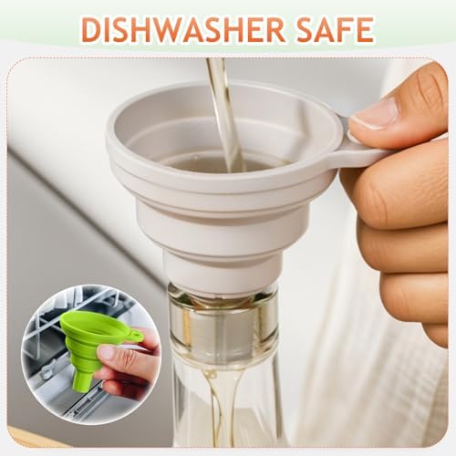 Kitchen Funnel Set, 2026 New Food Grade Silicone Collapsible Funnels