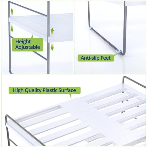 YAN & HIN Kitchen Cabinet Organizer, Expandable Kitchen Aluminum Foil