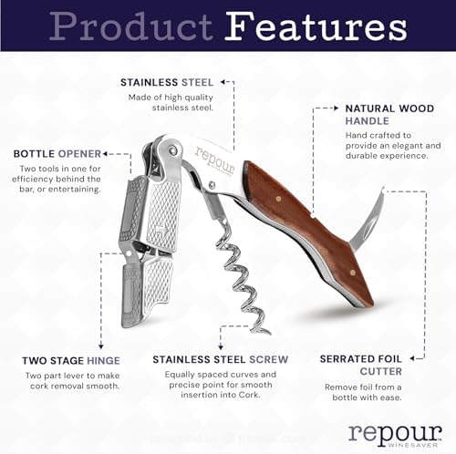 Repour Wine Essentials Combo Pack – Premium Corkscrew & Wine Saver