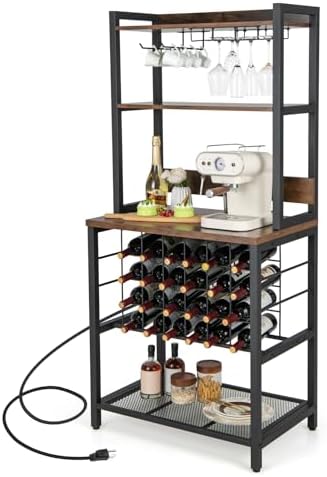 GIANTEX 4-Tier Microwave Stand with Storage Hutch