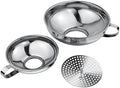 3 Pack Canning Funnel 3-in-1 Stainless Steel Funnel Set Wide Mouth