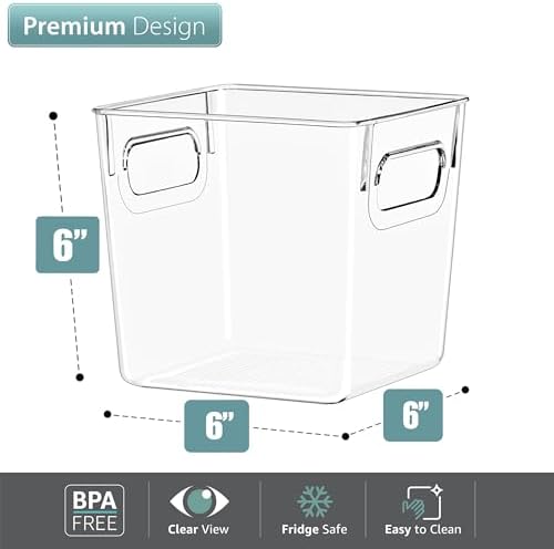 Sorbus Fridge Organizers and Storage, Clear Plastic Bins