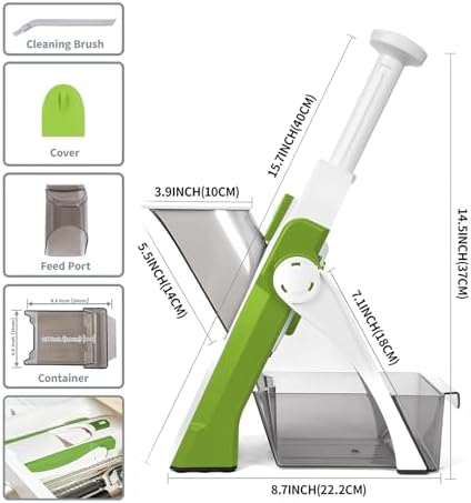 SupMaKin Adjustable Mandoline Slicer, 1-8 mm