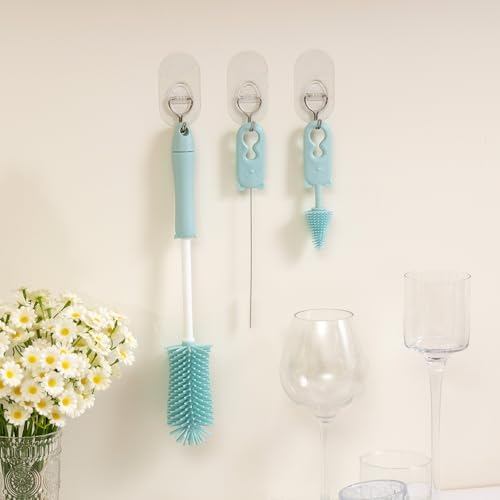 Silicone Bottle Cleaner Brush,13.4in Long Handle Water Cup Bottles