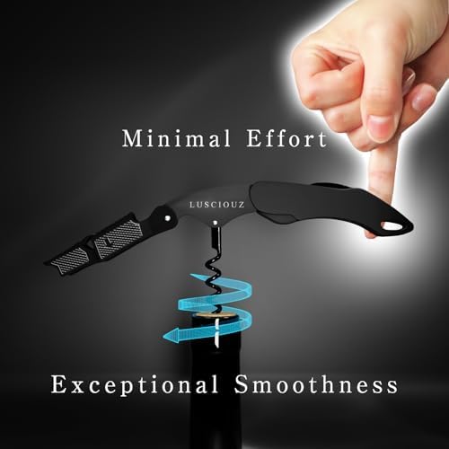 LUSCIOUZ Zero Resistance THE HELIX Corkscrew Silent Wine Bottle Opener