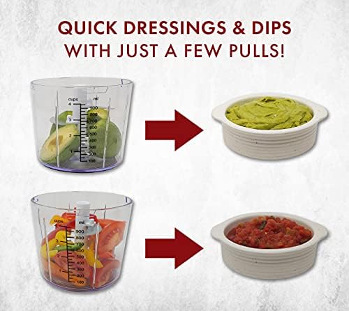 Valore Manual Food Processor Vegetable Chopper Large 1.2L (5 Cup)
