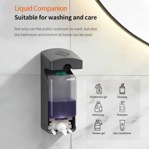 Manual Foam Soap Dispenser, 35oz (1000mL) Commercial Refillable