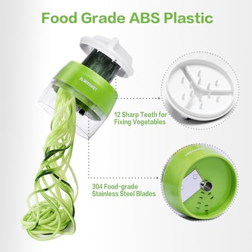Handheld Spiralizer Vegetable Slicer, 4-in-1