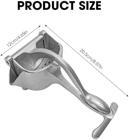 Bar Juicer, Silver Aluminum Alloy Handheld Citrus Press, 8 inch