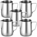 4 Pcs Milk Frothing Pitcher 304 Stainless Steel Steaming Pitcher 20 oz